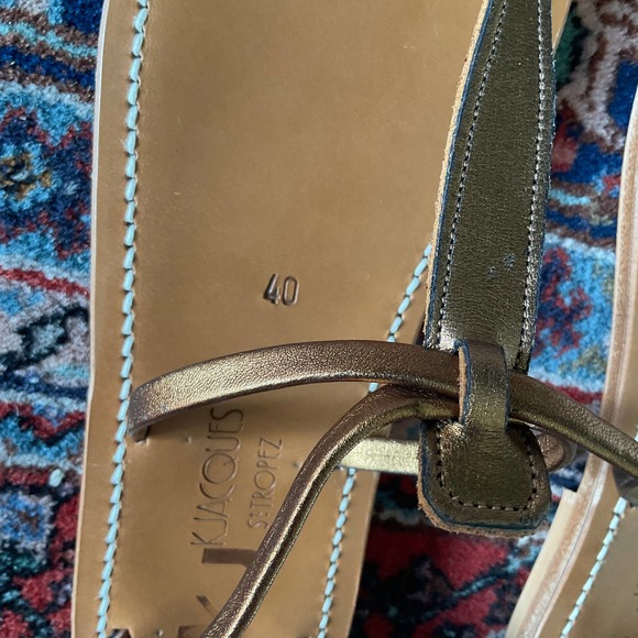 K. Jacques Bronze Buffon Grecian T-Strap Sandals 40 NWT - Picture 5 of 8